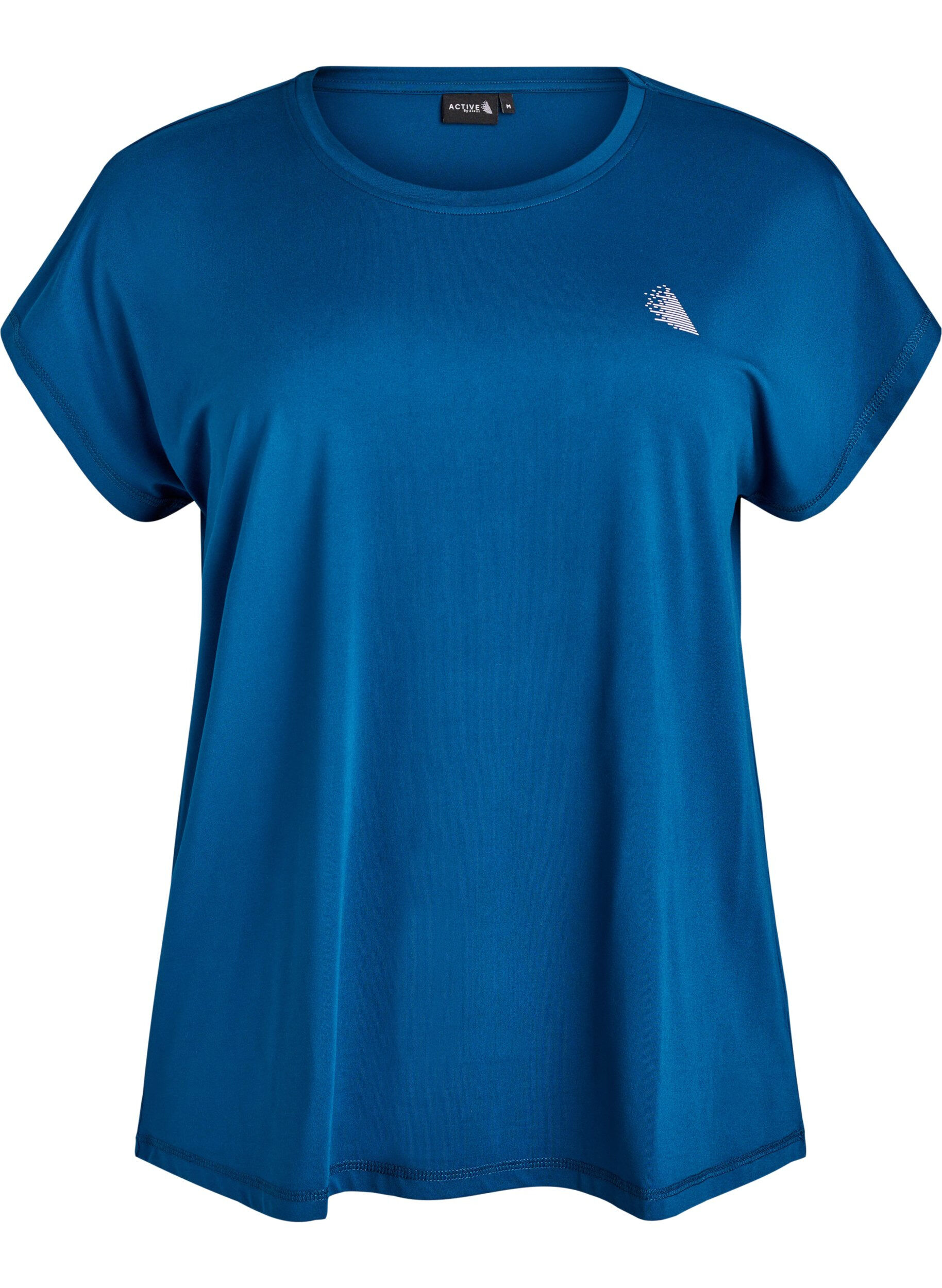 Ensfarvet tr&aelig;nings t-shirt