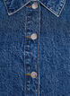 Kort denimjakke med knaplukning og korte &aelig;rmer, Bl&aring;, Packshot image number 2