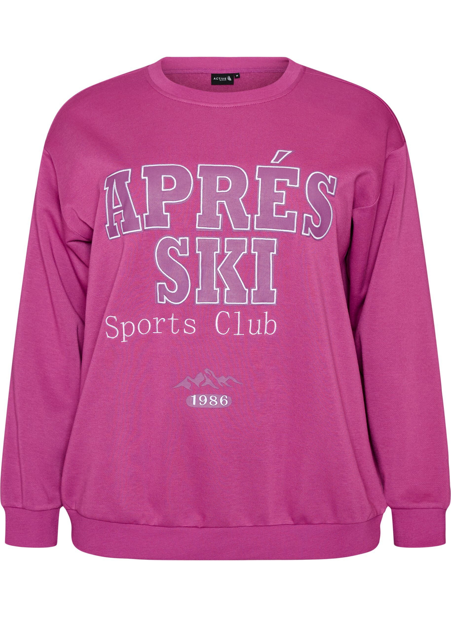 ZizziSweatshirt med tekstprint, Lilla, Packshot image number 0