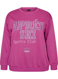 Sweatshirt med tekstprint, Lilla