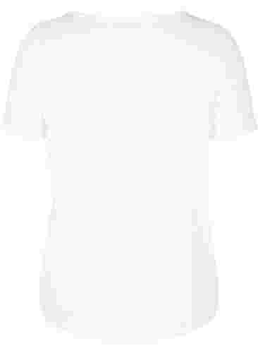 Kortærmet t-shirt med v-udskæring, Warm Off-white, Packshot image number 1