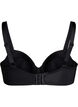 Bh med vattering og blomsterbroderi, Sort, Packshot image number 1