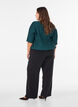 Bluse med b&oslash;lget struktur og ballonform, Gr&oslash;n, Model image number 2