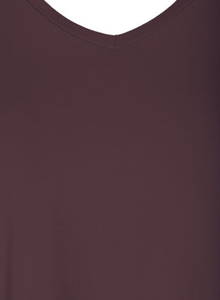Basis t-shirt med v-hals, Fudge, Packshot image number 2