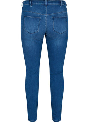 Dual core Amy jeans med høj talje, Blue denim, Packshot image number 1