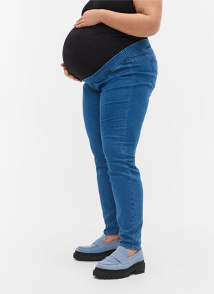 Graviditets jeggings med baglommer, Blue denim, Model image number 2