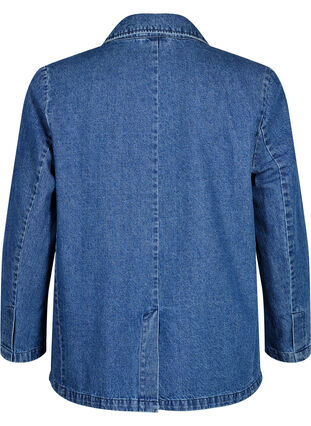 Denim blazer med lommer, Blue Denim, Packshot image number 1