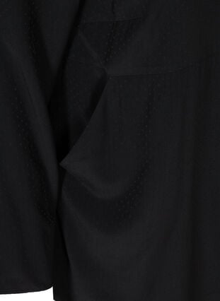 Langærmet tunika med lynlås, Black, Packshot image number 3