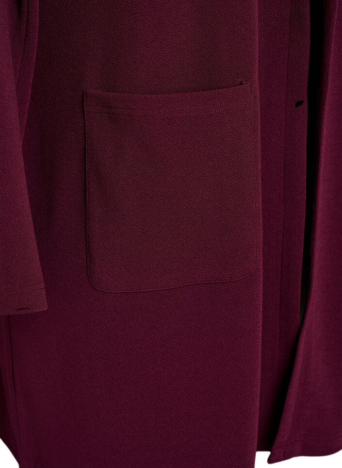 Lang blazer med lommer, R&oslash;d, Packshot image number 3