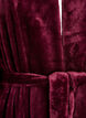 Morgenk&aring;be i bl&oslash;d velour med lommer, M&oslash;rk Bordeaux, Packshot image number 2