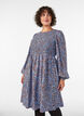 Viskosekjole med smock og all-over m&oslash;nster, Bl&aring;, Model image number 0