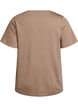 Kort&aelig;rmet basis t-shirt med v-hals, Brun, Packshot image number 1