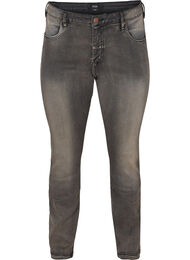Slim fit Emily jeans med normal talje, Dark Grey Denim