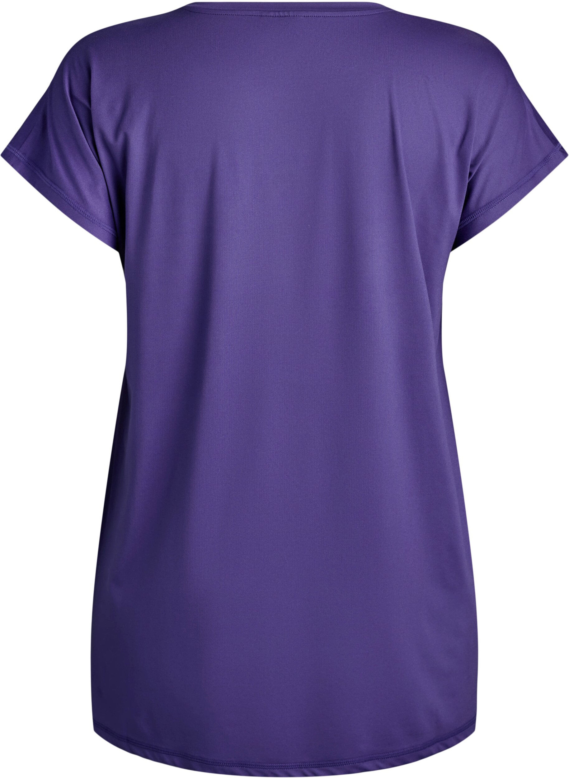 ZizziLang tr&aelig;nings t-shirt, Lilla, Packshot image number 1