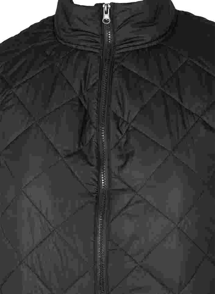 Quiltet termo jumpsuit med justerbar talje, Black, Packshot image number 2