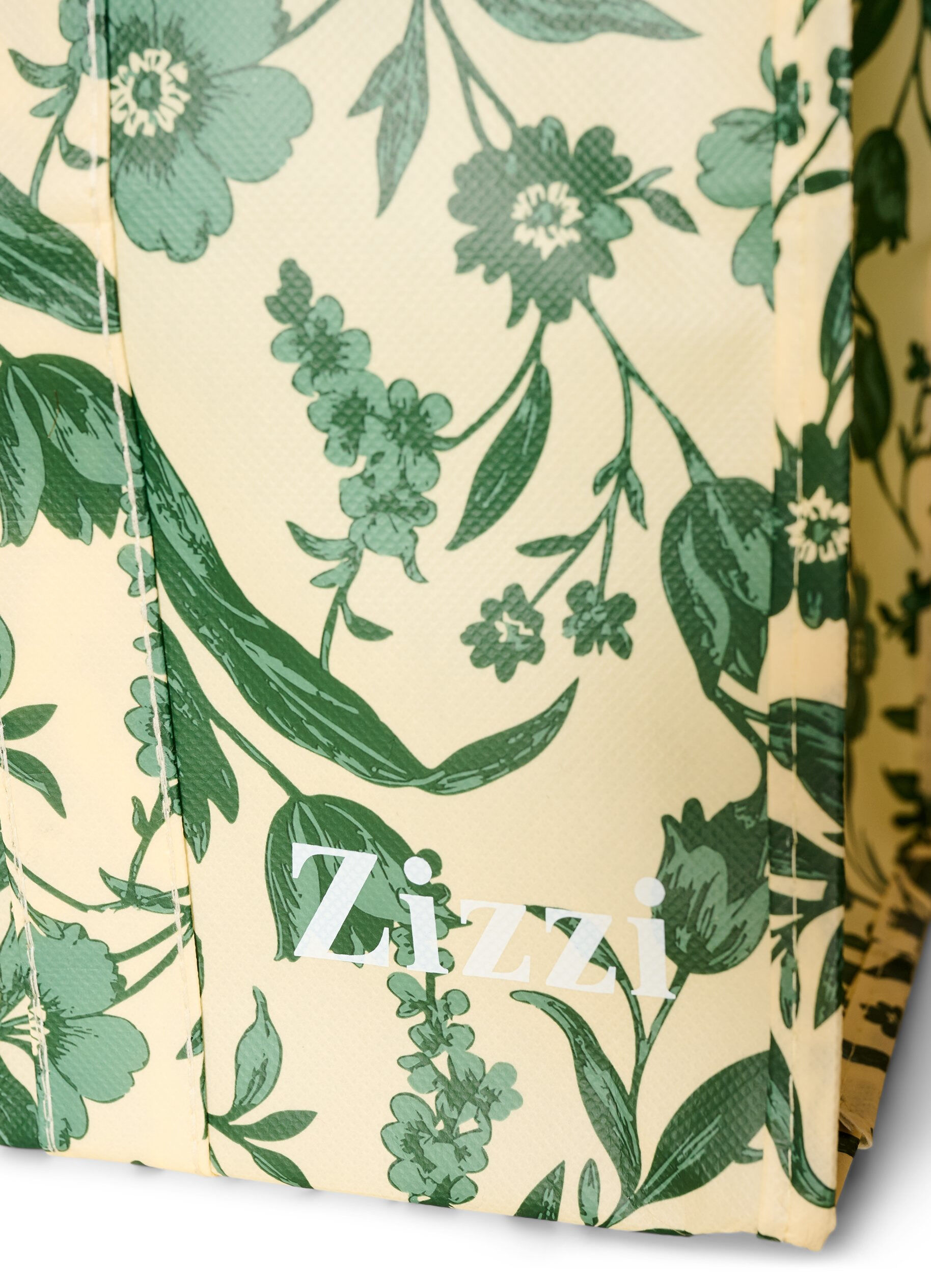 ZizziShoppingbag med lynl&aring;s, Gr&oslash;n, Packshot image number 2