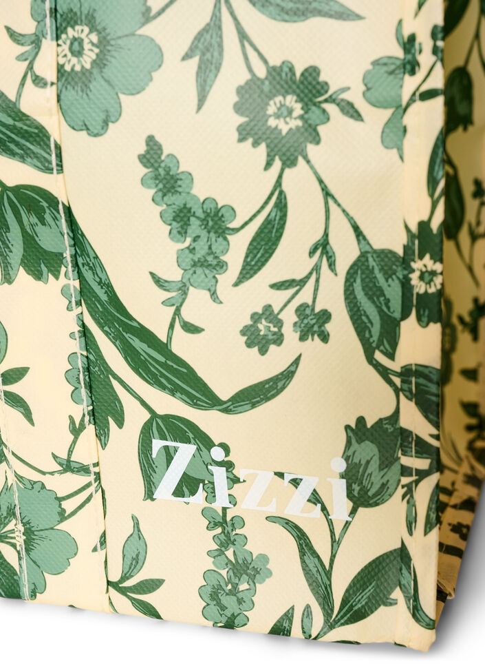 Shoppingbag med lynl&aring;s, Gr&oslash;n, Packshot image number 2