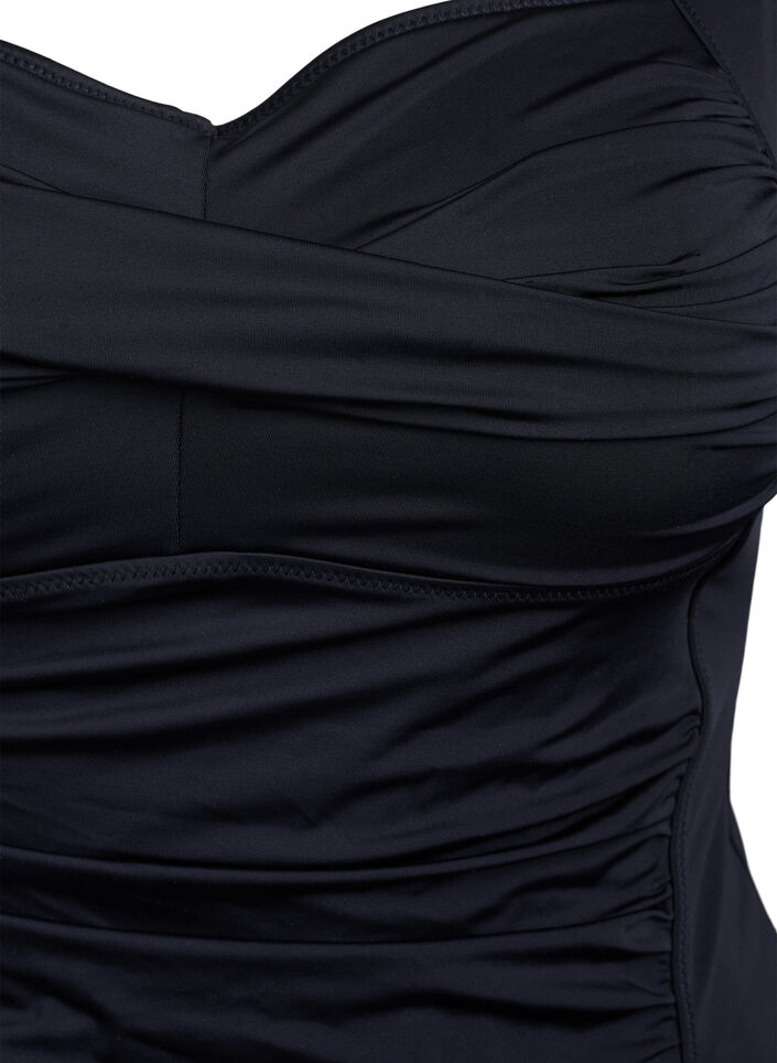 Tankini med draperinger, Sort, Packshot image number 2