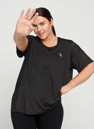 Kortærmet trænings t-shirt, Black, Model image number 0