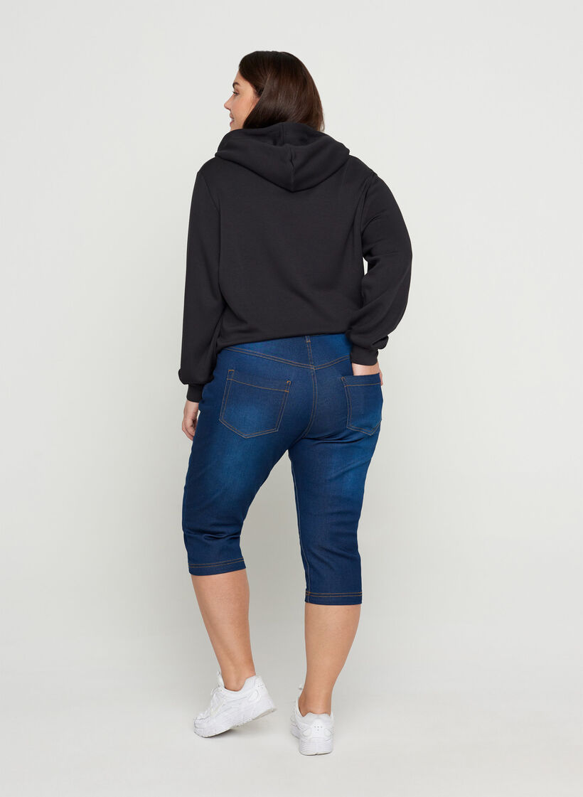 Slim fit Emily capri jeans, Blå, Model image number 1