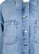 Løstsiddende denimjakke med knapper, Light blue denim, Packshot image number 2