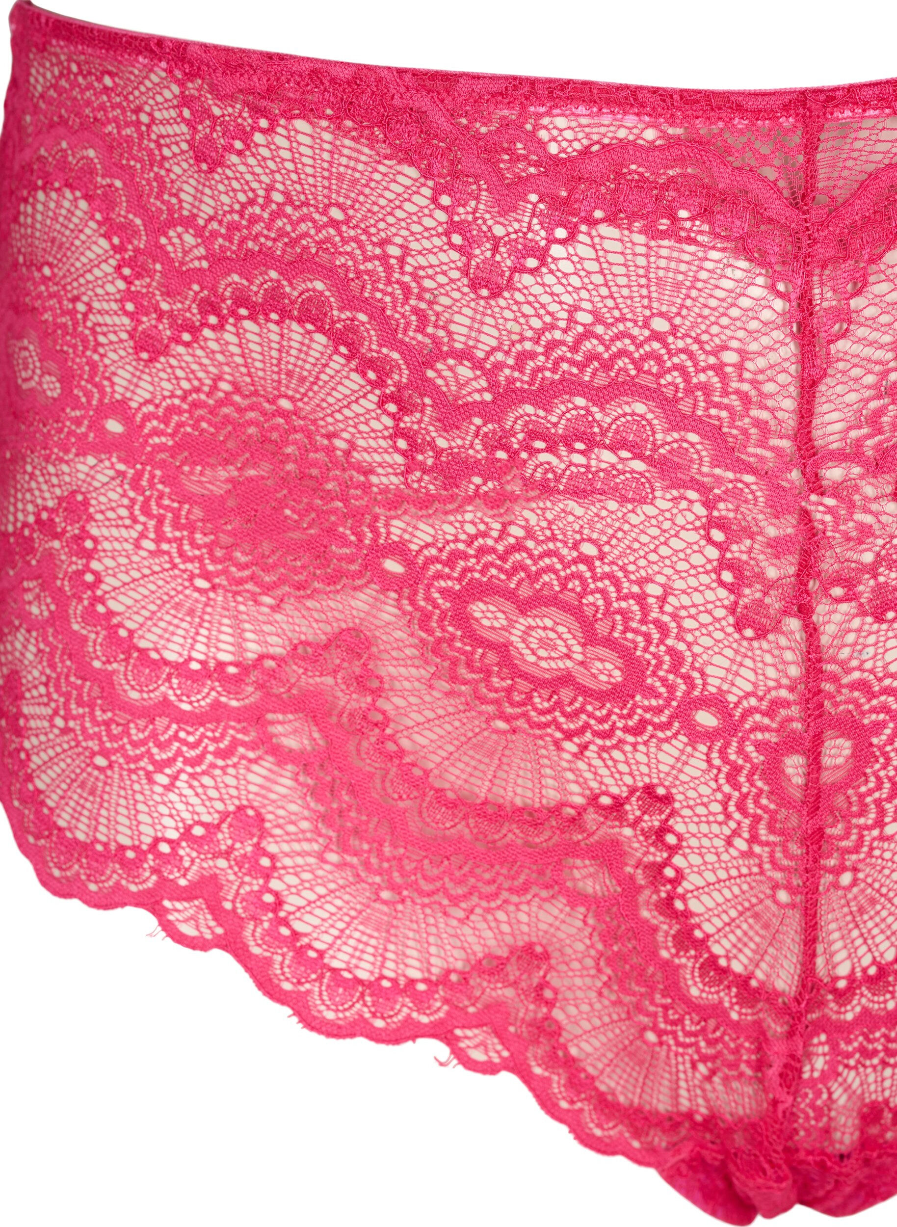 Zizzi 2-pak hipster trusser i blondekvalitet, Love Potion/Black, Packshot image number 3