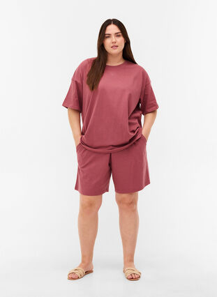Løse bomulds shorts med lommer, Deco Rose, Model image number 3