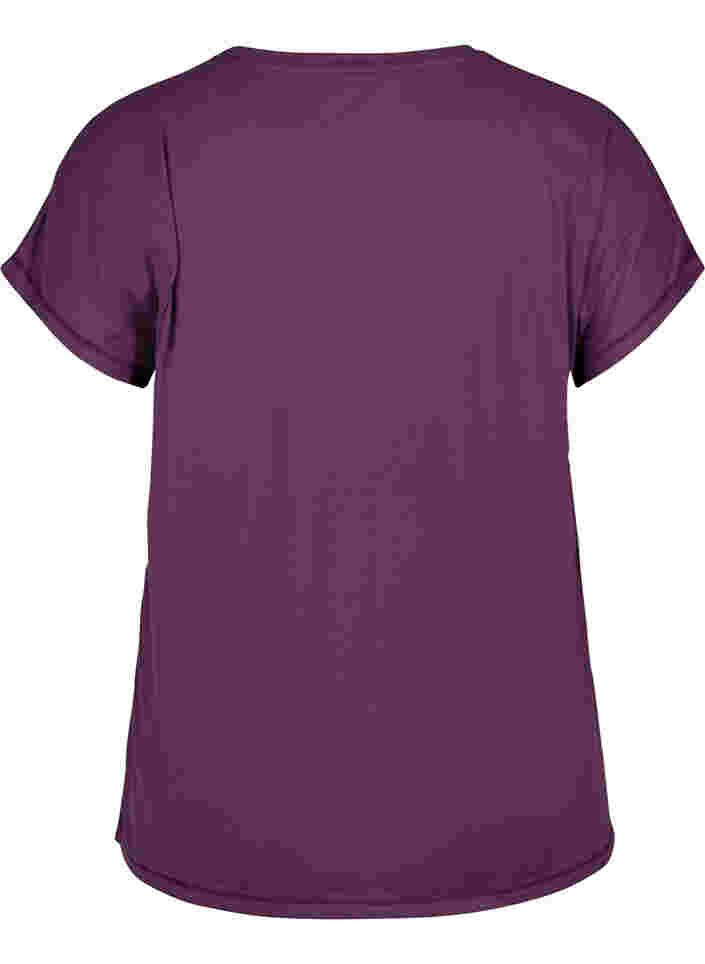 Ensfarvet trænings t-shirt, Blackberry Wine, Packshot image number 1
