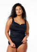 Tankini med draperinger, Sort, Model image number 0