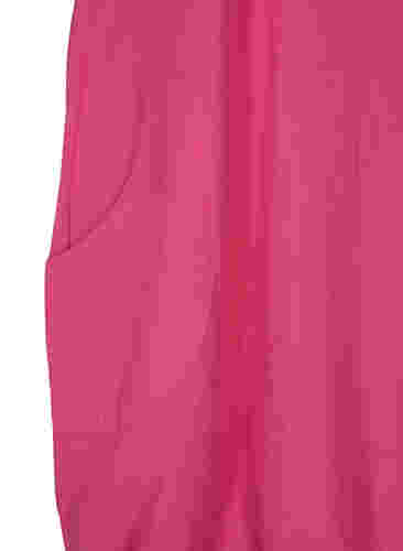 Kortærmet kjole i bomuld, Beetroot Purple, Packshot image number 3