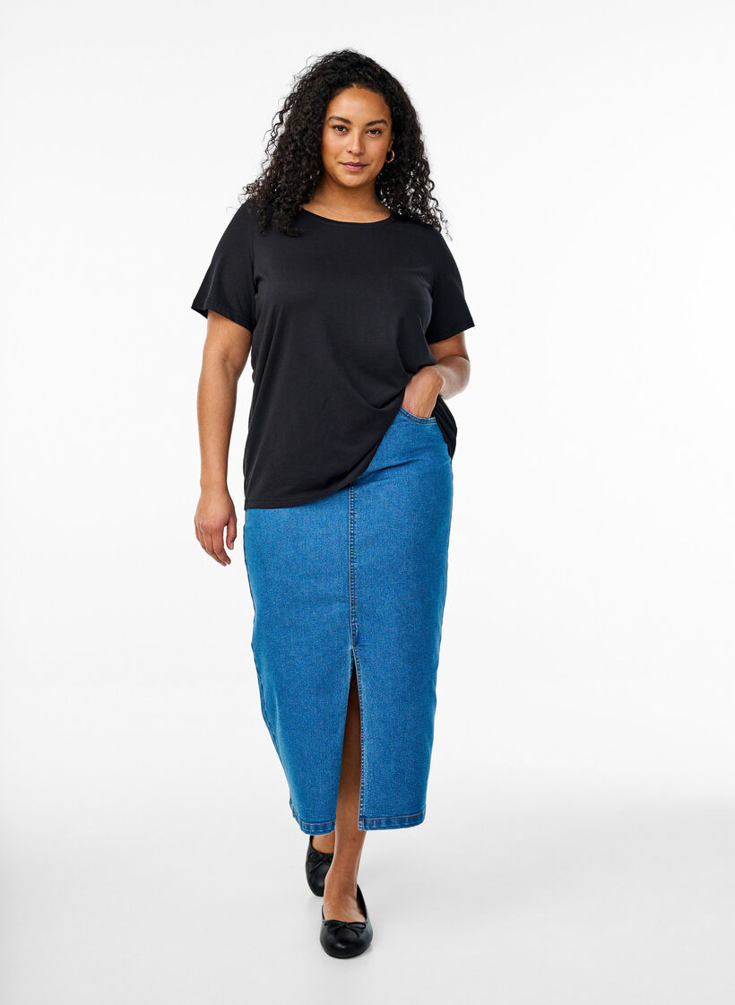 FLASH - 2-pak t-shirts med rund hals, Black/Black, Model image number 2