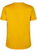 Basis t-shirt i bomuld med rund hals , Gul, Packshot image number 1