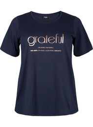 FLASH - T-shirt med motiv, Navy Bl Rose Gold