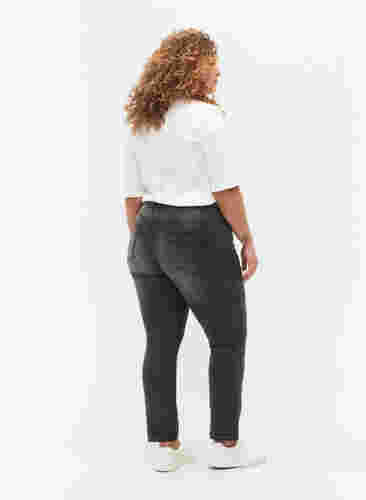 Slim fit Emily jeans med normal talje, Dark Grey Denim, Model image number 1