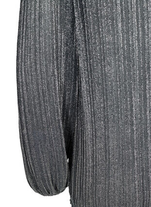 Glimmer tunika med smock, Black w. Silver, Packshot image number 3