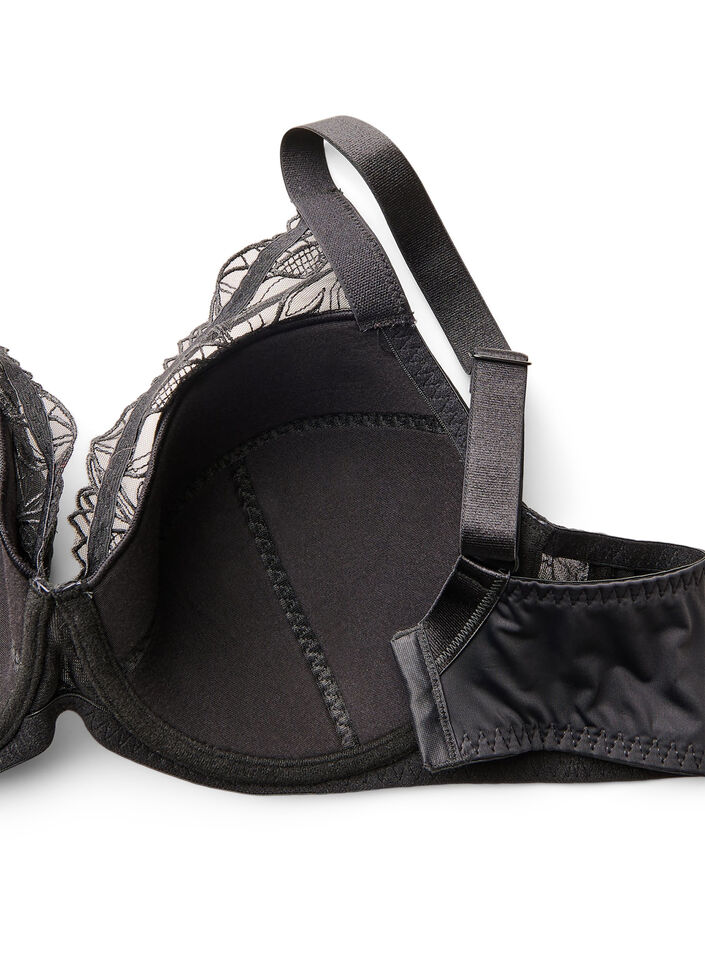 Vatteret blonde bh med bøjle, Sort, Packshot image number 3