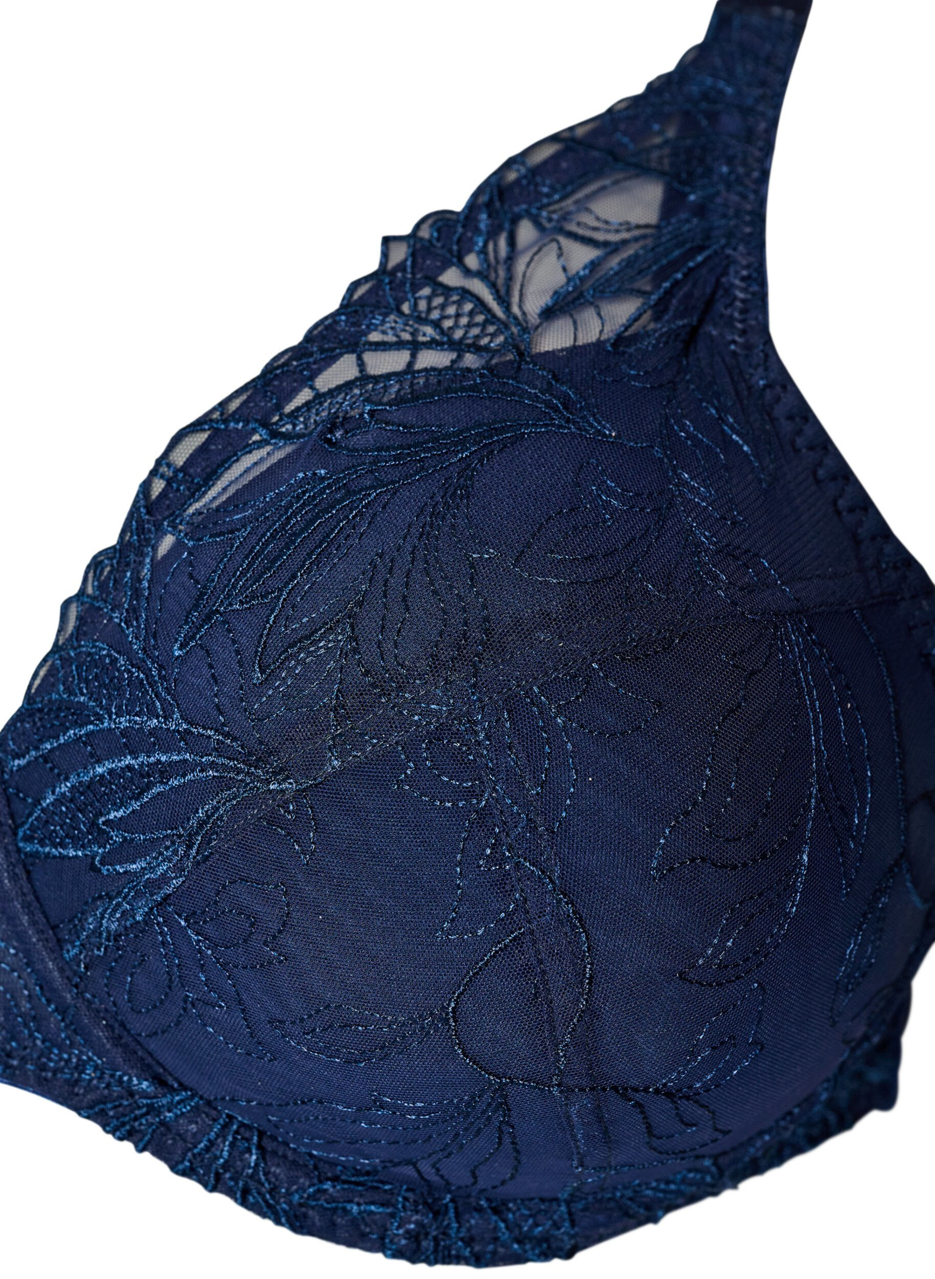 ZizziVatteret blonde bh med b&oslash;jle, Bl&aring;, Packshot image number 2