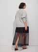 Lang nederdel i organza-look, Sort, Model image number 2