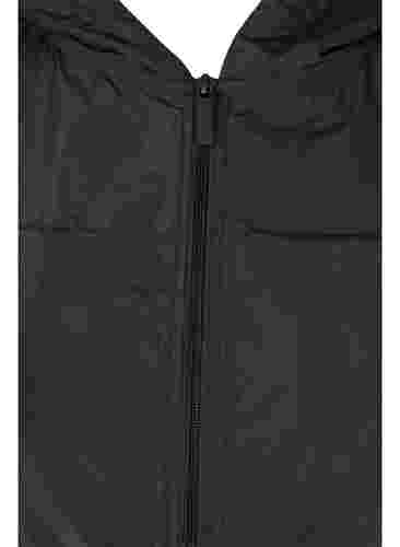 Sportsjakke med lynlås og reflex, Black, Packshot image number 2