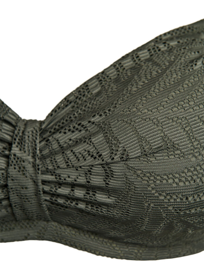 Bikini-bh med struktureret mesh og udtagelige indl&aelig;g, Gr&oslash;n, Packshot image number 2