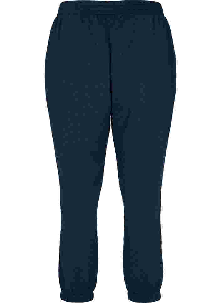 Quiltede sweatpants med lommer, Navy Blazer, Packshot image number 1