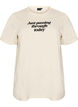 T-shirt i bomuld med tekstprint, Hvid, Packshot image number 0
