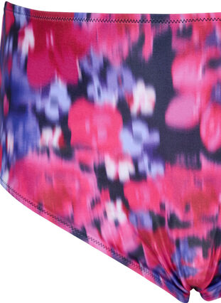 Bikini underdel med print og høj talje , Pink Flower AOP, Packshot image number 2