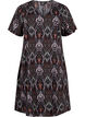 FLASH - Kjole med v-hals og print, Black Rose Ethnic, Packshot image number 0