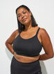 Sports-bh med let vattering, Sort, Model image number 0
