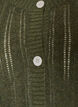 Strikket cardigan med hulm&oslash;nster, Gr&oslash;n, Packshot image number 2