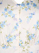 Blomstret satinbluse med pufærmer, Off White Blue Fl., Packshot image number 2