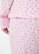 Pyjamabukser i &oslash;kologisk bomuld med hulm&oslash;nster, Lyser&oslash;d, Model image number 4