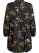 Kjole med blomsterprint og bindeb&aring;nd, Sort, Packshot image number 1