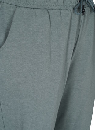 Løse sweatpants med lommer, Balsam Green Mel, Packshot image number 2